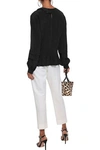Iro Amaze Ruffle-trimmed Crepe De Chine Blouse In Black