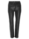 Hudson Nico Mid-rise Cigarette Leather Pants In Black