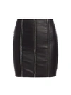 RTA WOMEN'S AMELIE ZIPPER LEATHER MINI SKIRT,0400011772942