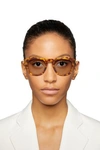 SAINT LAURENT D-FRAME TORTOISESHELL ACETATE SUNGLASSES,3074457345621239185