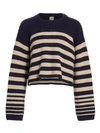 KHAITE Dotty Striped Cashmere Sweater