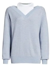 ALEXANDER WANG T Bi-Layer Merino Wool Sweater