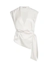 ALICE AND OLIVIA Janet Asymmetrically Draped Top