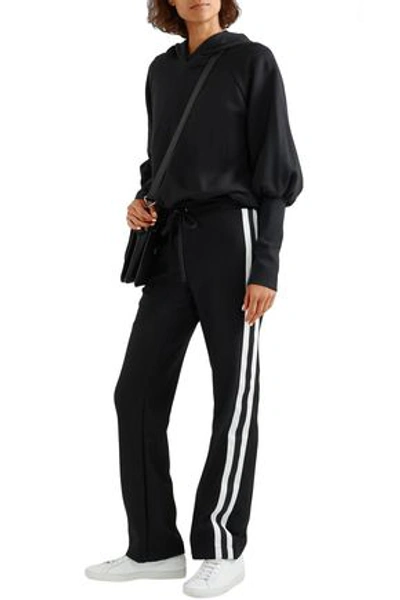 Maggie Marilyn Woman Make Your Move Grosgrain-trimmed Wool Track Pants Black