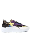 Date Multicolor Fuga Leopard Mesh & Suede Sneaker In Multicolor