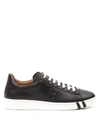 BALLY WIVIAN BLACK LEATHER SNEAKERS,11130759
