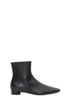 Balenciaga Oval Leather Ankle Boots In Nero