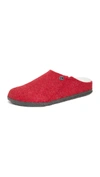 Birkenstock Zermatt Genuine Shearling Lined Slipper In Red