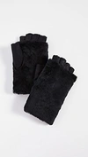 AGNELLE BELLA SHEARLING FINGERLESS GLOVES