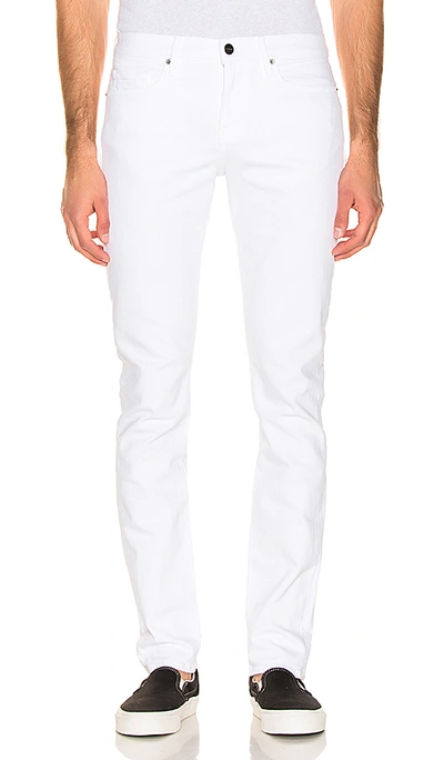 Frame L'homme Mid-rise Slim-leg Jeans In White