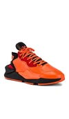 Y-3 Kaiwa Icon Low Top Sneakers In Orange Y3 & Black Y3 & White