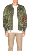 Alpha Industries L-2b Blood Chit Battlewash Jacket In Sage