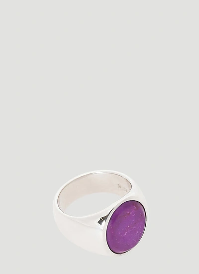 Tom Wood Oval Sugilite Ring In Silver