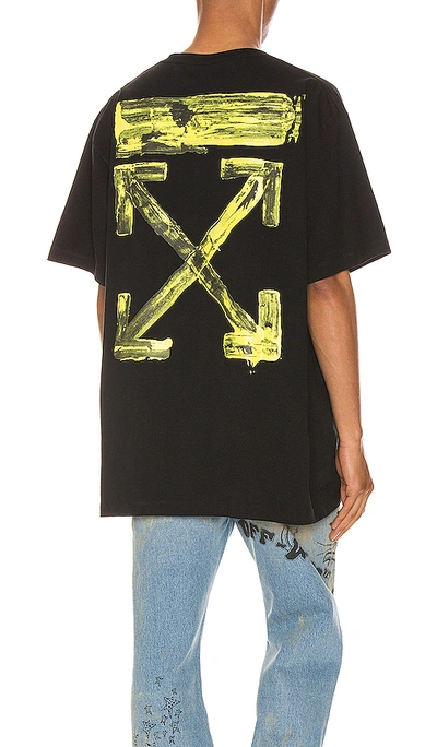 Off-white Acrylic Arrows Tee In Black & Yellow