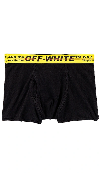 Off-white Single Pack Boxer In Black & Yellow