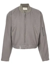 FEAR OF GOD GREY CROPPED BOMBER JACKET,6S19-6019 VNC