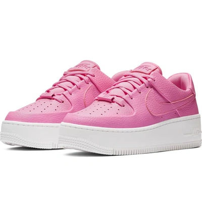 Nike Air Force 1 Sage Low Platform Sneaker In Psychic Pink/ White