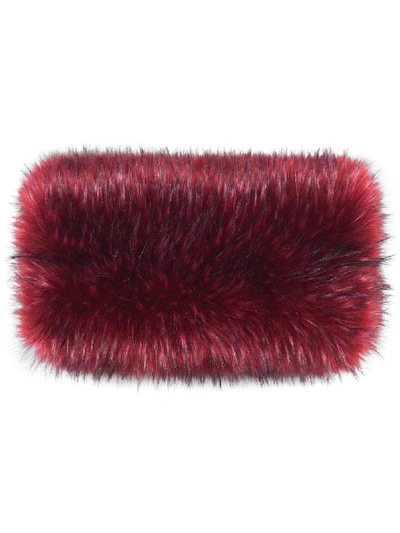 Gucci Faux Fur Handwarmer In Red
