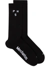 Pas Normal Studios 'mechanism' Logo-intarsia Socks In Black