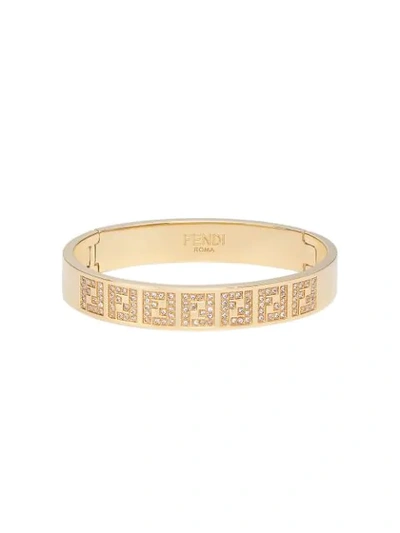Fendi Gold-tone Ff Monogram Bracelet