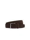 Tod's Brushed Leather Belt In Testa Di Moro