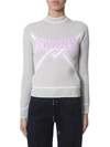 Off-white Slim Fit Cropped Sweater In Grey