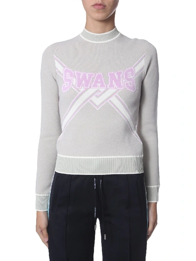Off-white Cropped Jumper In Grey