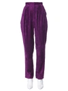 Isabel Marant Fany Pleated Corduroy Trousers In Purple