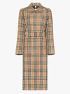 BURBERRY BURBERRY BELTED VINTAGE CHECK TRENCH COAT,800884614570409