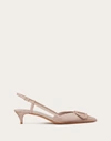 Valentino Garavani Women Vlogo Signature Leather Slingback Pumps In Poudre