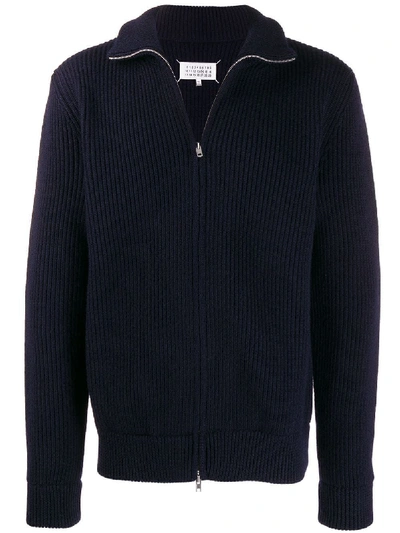 Maison Margiela Blue Wool Cardigan