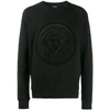 BALMAIN BLACK COTTON SWEATSHIRT,SH13279I1350PA