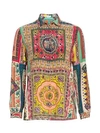 ETRO Mosaic Tile Print Silk Blouse