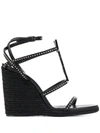 SAINT LAURENT BLACK WEDGES,5927150RRVV1000