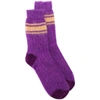 GOLDEN GOOSE GOLDEN GOOSE WOMEN'S PURPLE WOOL SOCKS,G35WA199A1 M