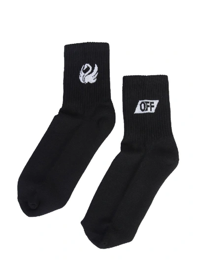 Off-white Black Synthetic Fibers Socks