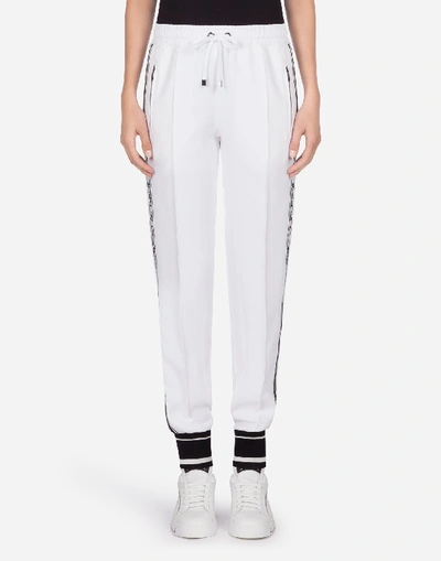 Dolce & Gabbana Viscose Pants In White