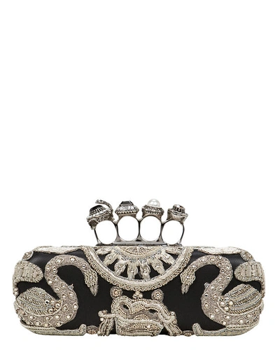 Alexander Mcqueen Four Rings Embellished Clutch