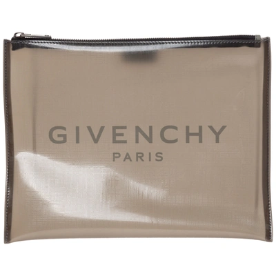 Givenchy Men's Briefcase Document Holder Wallet In Grey