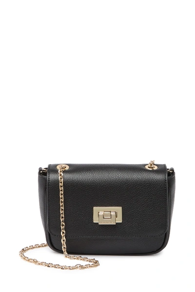 Coccinelle Small Leather Crossbody Bag In Noir
