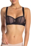 Dkny Sheers Strapless Underwire Bra (a-dd Cups) In Bro/black