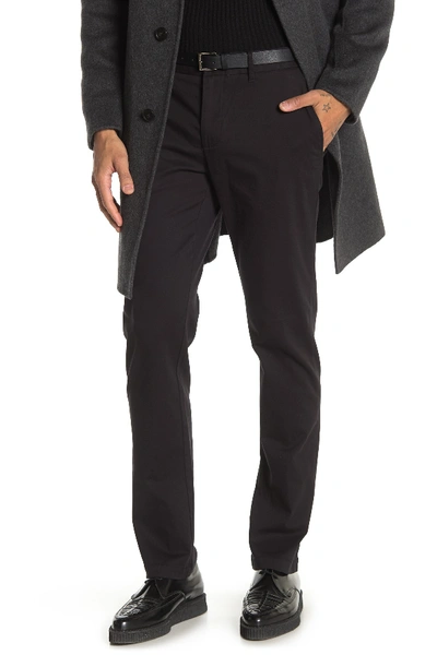 Original Penguin Solid Dobby Chino Trousers In True Black