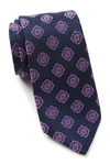 Ted Baker Spaced Medallion Silk Tie In Purple
