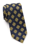 Ted Baker Spaced Medallion Silk Tie In Yellow