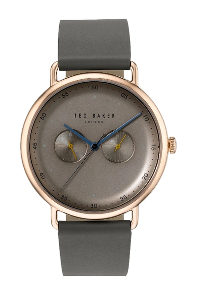 Ted Baker Men's Multifunction Leather Strap Watch, 40mm