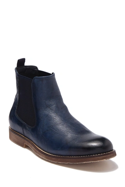 English Laundry Marcus Leather Chelsea Boot In Navy