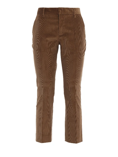 Dsquared2 Dennis Stretch Corduroy Trousers In Light Brown