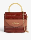 CHLOÉ SMALL ABY LOCK CROC-EMBOSSED LEATHER BAG,221-3002986-CHC19WS220A8726K