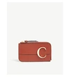 CHLOÉ MONOGRAM LEATHER CARD HOLDER,221-3002986-CHC19UP059A3727S