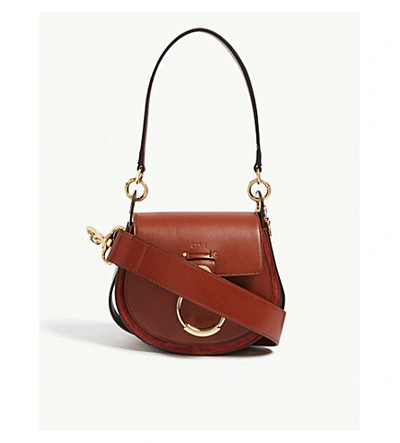 Chloé Tess Cross-body Bag In Sepia Brown